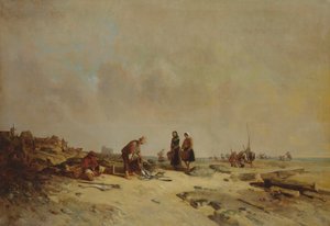 Neap Tide at Audreselles by Philippe Auguste Jeanron